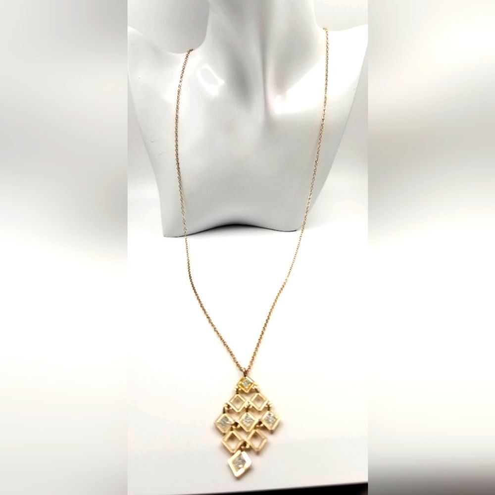 Phoenix feather Diamond cut drop necklace